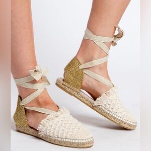 Free People VIDA ESPADRILLE WRAP Sandals, NIB Size EU 37